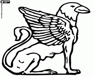 malvorlagen Eine Sphinx, ein mythologisches Wesen ausmalbilder