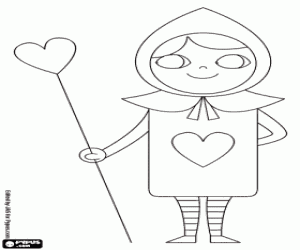 malvorlagen Eine Spielkarte im Wunderland ausmalbilder