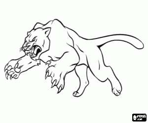 malvorlagen Der Sprung von der Schwarz panther ausmalbilder