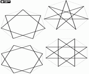 malvorlagen Sterne mit sieben und acht Punkte ausmalbilder