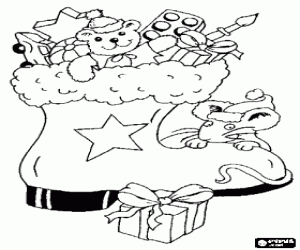malvorlagen Stiefel voll von Weihnachtsgeschenken ausmalbilder