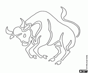 malvorlagen Stier, ein Zeichen des Horoskops ausmalbilder
