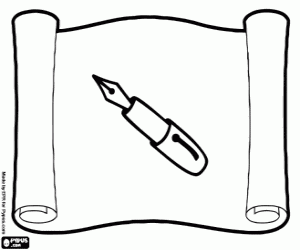 malvorlagen Einen Stift zu schreiben um Gedichte ausmalbilder