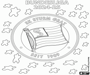 malvorlagen Sturm Graz, Bundesliga 2024-2025 ausmalbilder