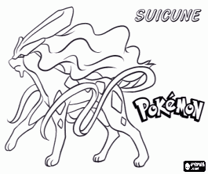malvorlagen Suicune, Pokémon ausmalbilder