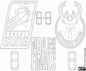 malvorlagen Suns vs Bucks, 2021 NBA Finals ausmalbilder