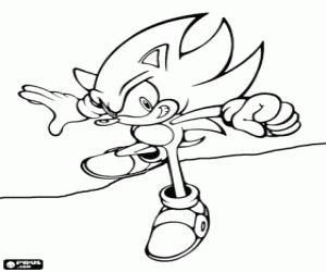 malvorlagen Super Sonic, Transformation von Sonic ausmalbilder