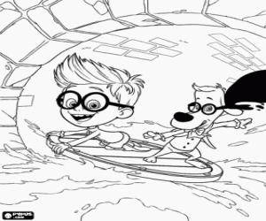 malvorlagen Das Surfen von Peaboby und Sherman ausmalbilder