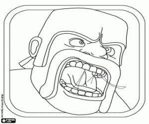 malvorlagen Symbol des Videospiels Clash Of Clans ausmalbilder