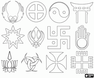 malvorlagen Symbole der Weltreligionen ausmalbilder