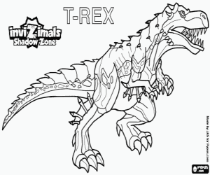 malvorlagen T-Rex, Invizimals Schattenzone ausmalbilder