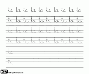 malvorlagen TA in Kleinbuchstaben zu schreiben ausmalbilder