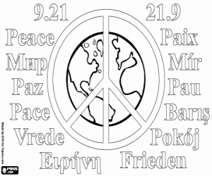 malvorlagen Tag des Friedens, 21. September ausmalbilder