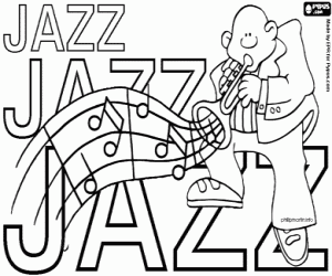 malvorlagen Tag der jazz-Musik ausmalbilder