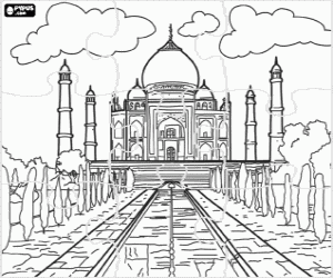 malvorlagen Taj Mahal Puzzle, Indien ausmalbilder