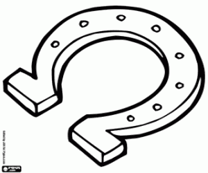 malvorlagen Ein Talisman, ein Hufeisen ausmalbilder