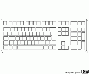 malvorlagen Tastatur mit leeren Tasten ausmalbilder