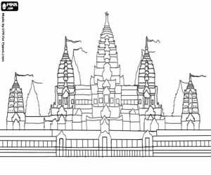 malvorlagen Tempel von Angkor Wat in Kambodscha ausmalbilder