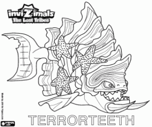 malvorlagen Terrorteeth, Invizimals DVS ausmalbilder
