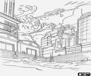 malvorlagen Thor gegen den Feuer-Riesen ausmalbilder