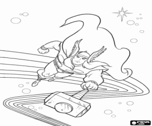 malvorlagen Thor und seinen mächtigen hammer ausmalbilder