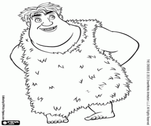 malvorlagen Thunk, ältester Sohn von der Croods ausmalbilder