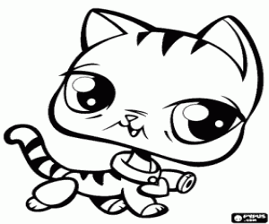 malvorlagen Eine Tiger-Katze, Littlest Pet Shop ausmalbilder
