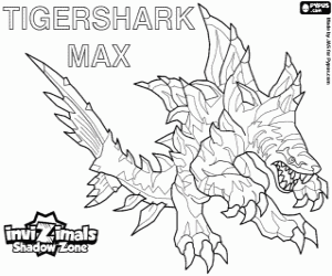 malvorlagen Tigershark Max,Invizimal Schattenzone ausmalbilder