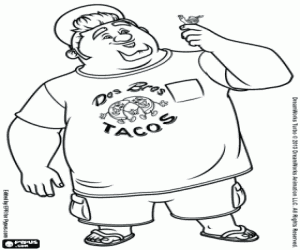 malvorlagen Tito mit Turbo auf seiner hand ausmalbilder