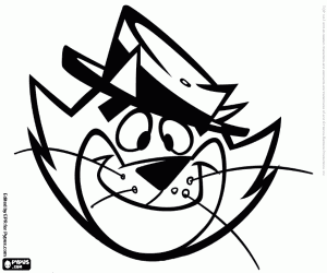 malvorlagen Top Cat, das Gesicht des Protagonisten ausmalbilder