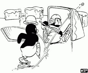 malvorlagen Das Tor der Pingu im Eishockey ausmalbilder