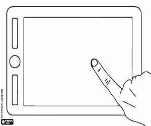 malvorlagen Ein Touchscreen Tablet ausmalbilder