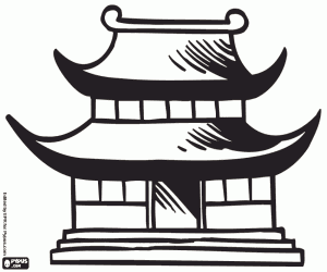 malvorlagen Traditionelles Haus in Japan ausmalbilder