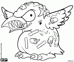 malvorlagen Trash Pack Möwe, Garbage Gull ausmalbilder