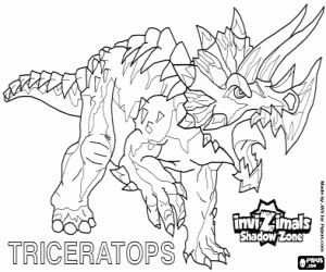 malvorlagen Triceratops, Invizimals Schattenzone ausmalbilder