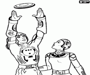 malvorlagen Tron und Yori mit der Licht-Diskette ausmalbilder