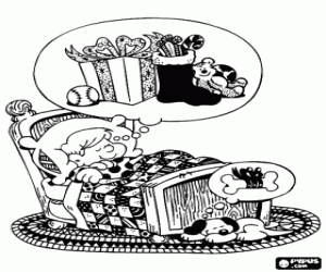 malvorlagen Träume von Weihnachtsgeschenke ausmalbilder