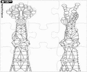 malvorlagen Turm der Sagrada Familia puzzle ausmalbilder