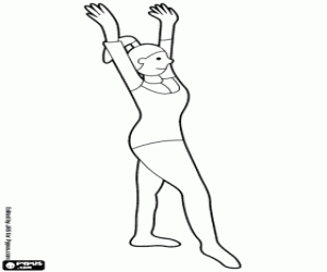 malvorlagen Die Turnerin bereit zu beginnen ausmalbilder