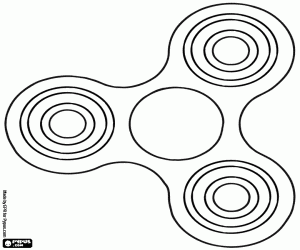 malvorlagen Ein typische Fidget spinner verzieren ausmalbilder