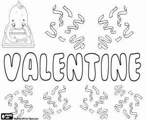 malvorlagen Valentine, Name lateinischen Ursprungs ausmalbilder