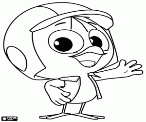 malvorlagen Valeriano, das Küken mit Helm ausmalbilder