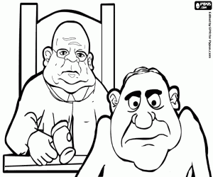 malvorlagen Der Verbrecher vor den Richter ausmalbilder