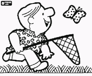 malvorlagen Die Verfolgung eines Schmetterlings ausmalbilder