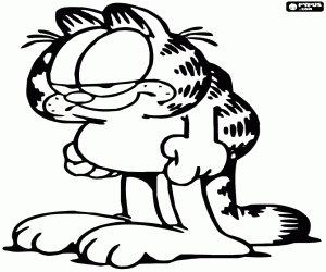 malvorlagen Das verschlafene Gesicht von Garfield ausmalbilder