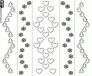 malvorlagen Vertikale Streifen mit Dekorationen ausmalbilder