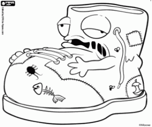 malvorlagen Ein verwesender Boot Trash Pack ausmalbilder