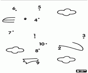 malvorlagen Ein Vogel, von Punkt zu Punkt ausmalbilder