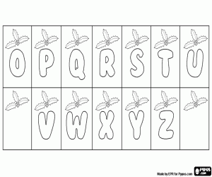 malvorlagen Weihnachten Alphabet mit Steckpalme ausmalbilder