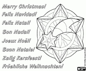 malvorlagen Weihnachten-Begrüßung mit mandala ausmalbilder